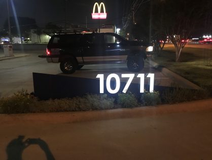Channel Letter Sign Lighting with Forever Sign Lighting Lite at night