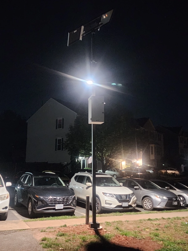 Solar street light night