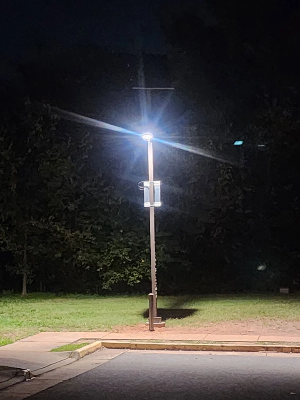 Solar street light night