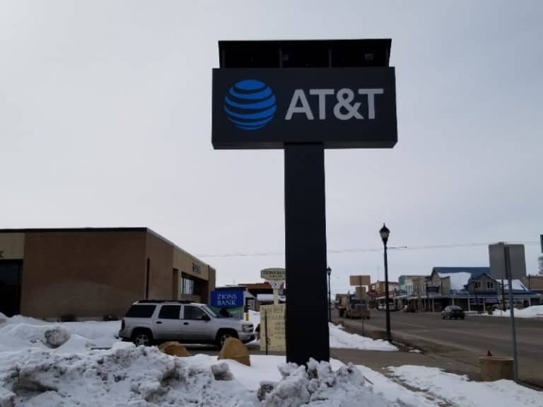 Internally Lit Sign with integrated solar