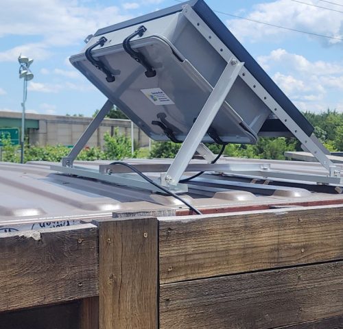 Magnetic solar lighting for shipping containers