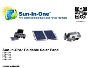Sun In One Foldable Solar Panel