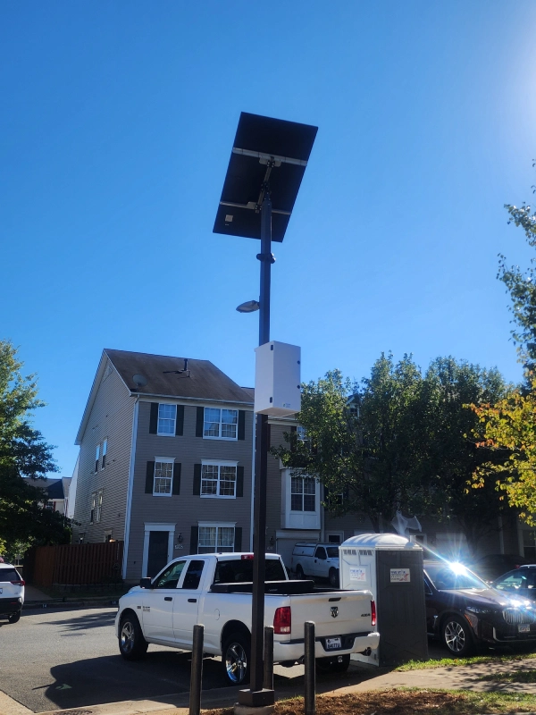 Solar streetlights with security camera